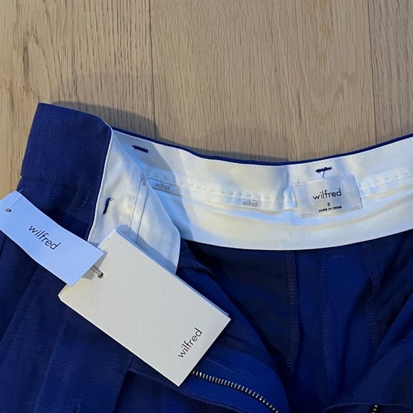 NWT Wilfred The Effortless Linen 7" Short - Blue - Picture 5 of 8